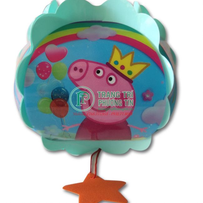 Lồng đèn trung thu nhựa tròn Pink