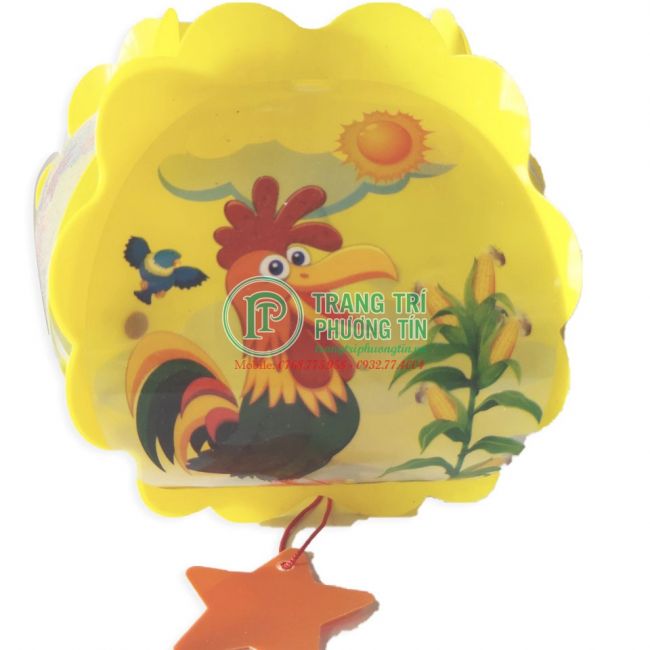 Lồng đèn trung thu nhựa tròn Gà trống
