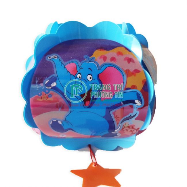 Lồng đèn trung thu nhựa tròn Voi con