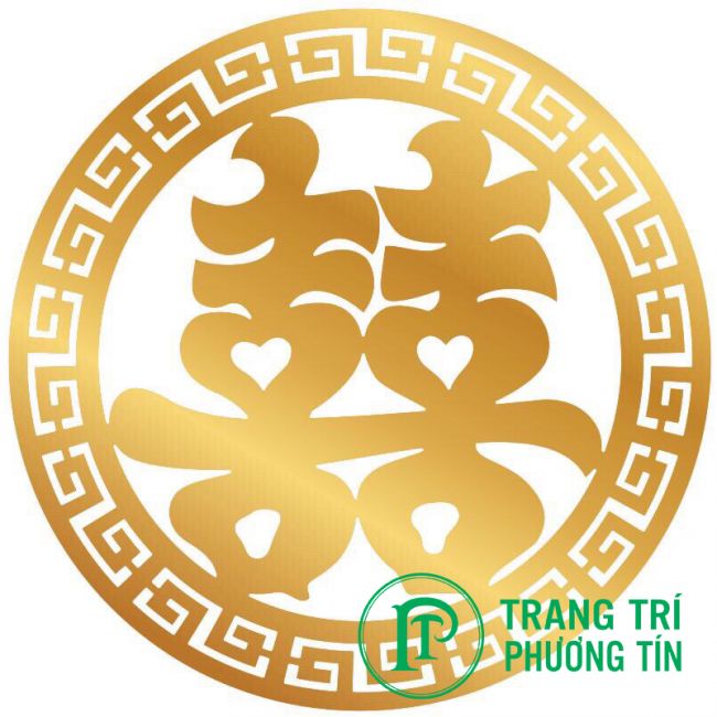 chữ Song Hỷ khung tròn
