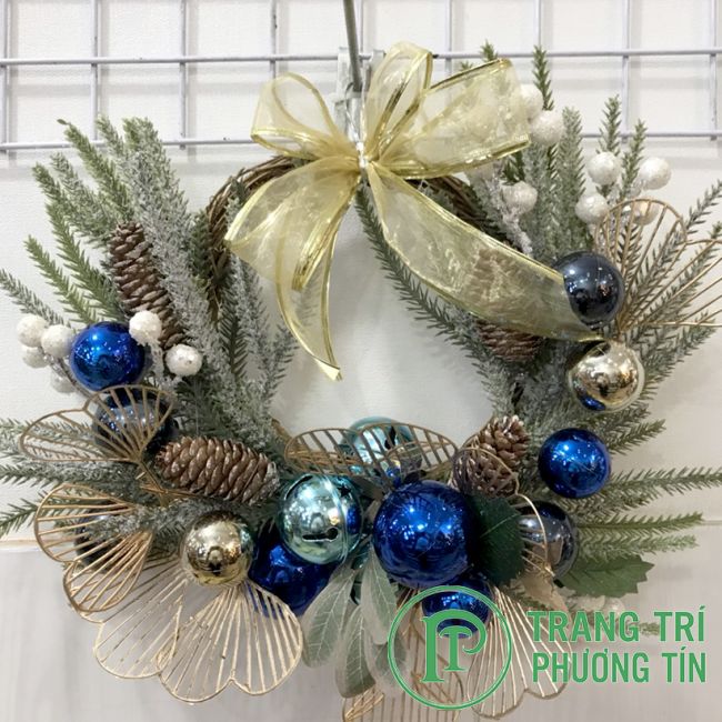 Vòng nguyệt quế quả châu màu xanh