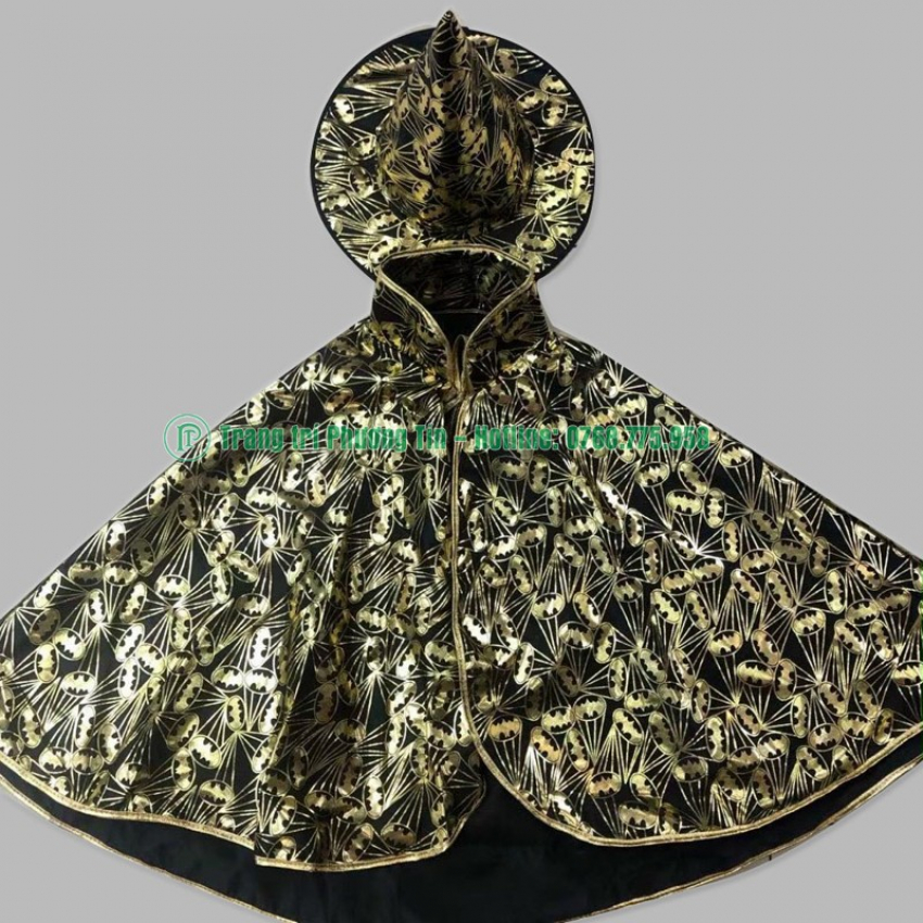 Áo khoác kèm nón màu đen