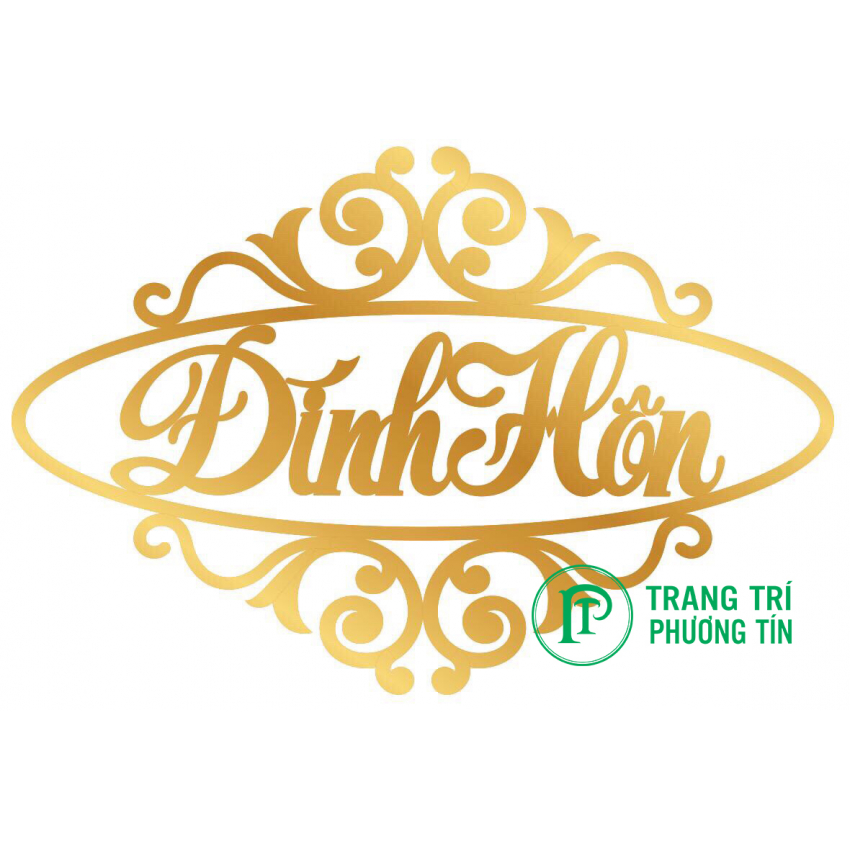 Chữ Đính Hôn dán tường