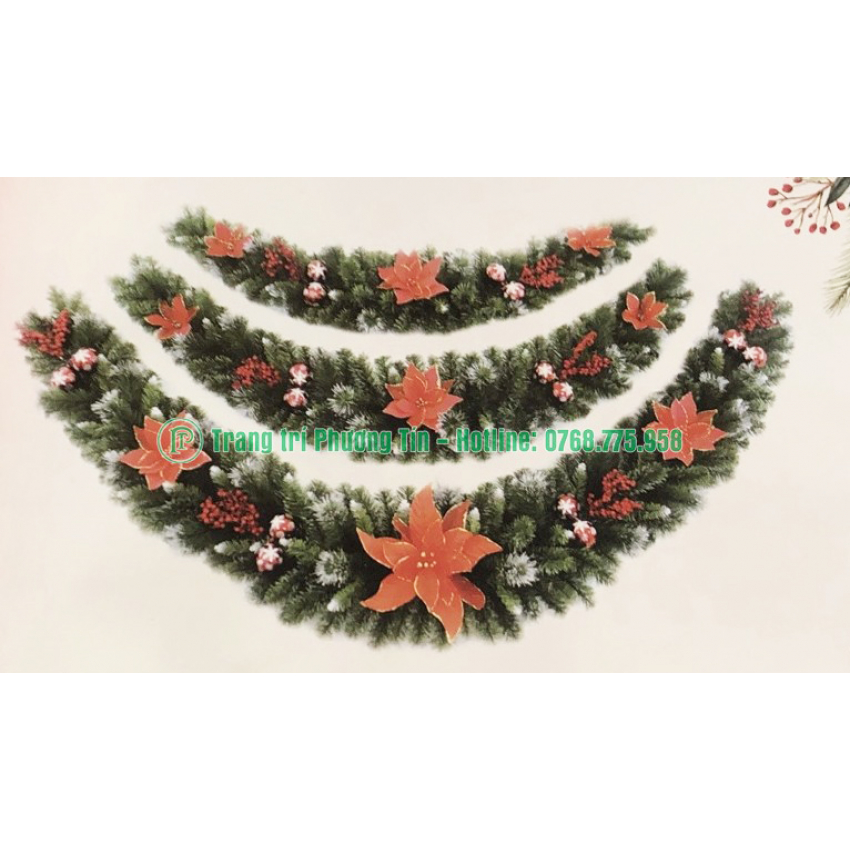 Dây mây 3 loại lá có trang trí