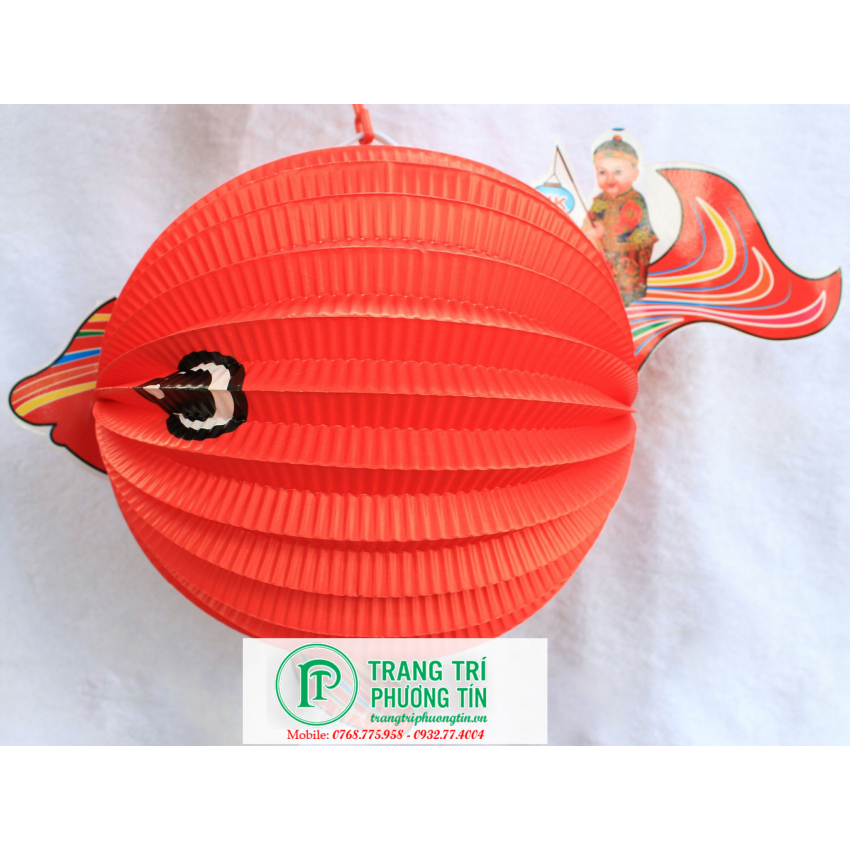 Lồng đèn giấy xếp cá bự