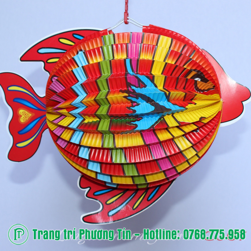Lồng đèn trung thu giấy xếp cá bơi