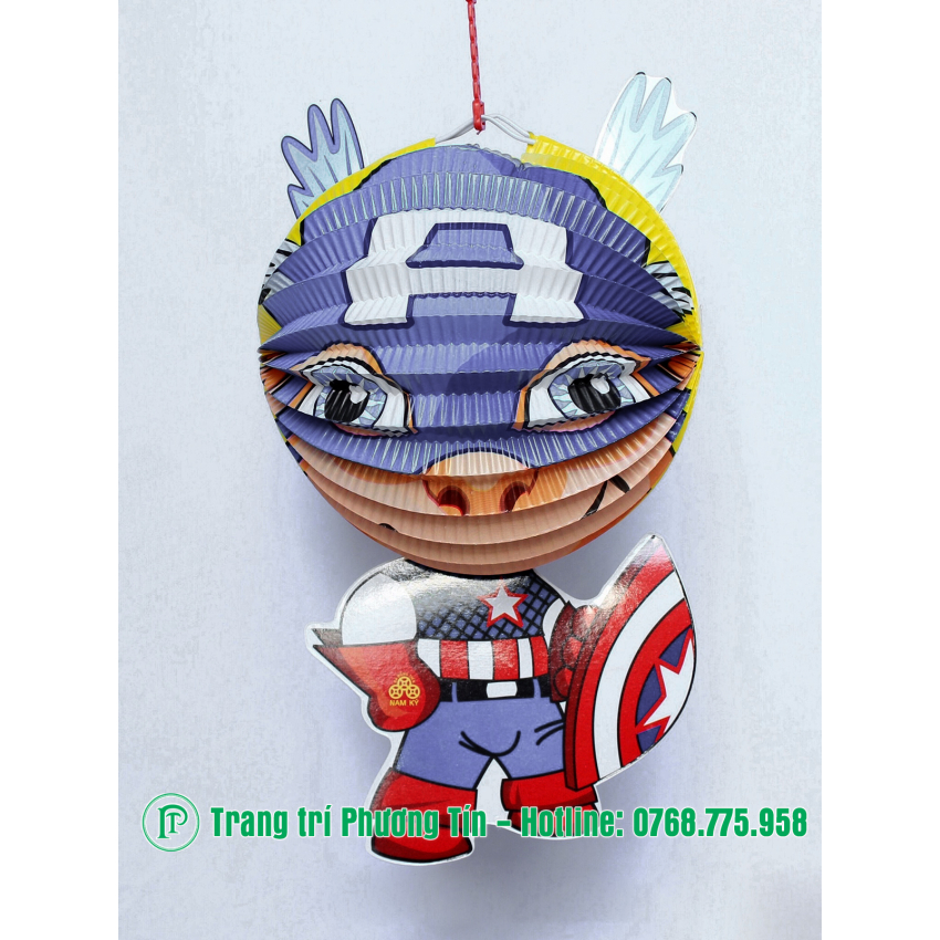 Lồng đèn trung thu giấy xếp Captain America