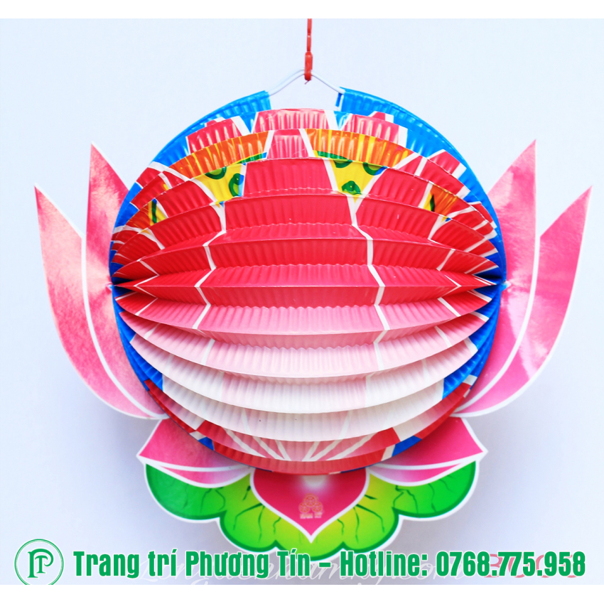 Lồng đèn trung thu giấy xếp hoa sen