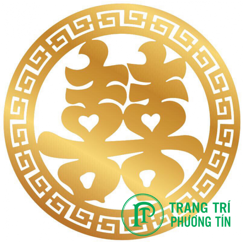 chữ Song Hỷ khung tròn