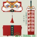 Dây treo tiền lì xì sư tử báo hỷ