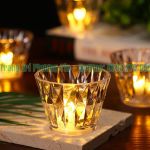 Cốc nến pha lê kim cương